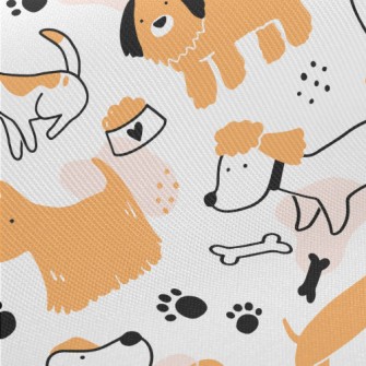 Cute And Lively Dog Midweight Cotton Poplin