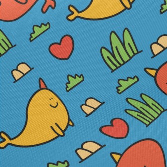 Cartoon Rare Fat Fish Midweight Cotton Poplin