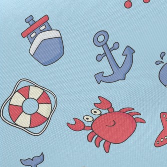 Playful Crab And Whale Midweight Cotton Poplin