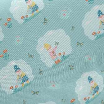 Gnome Planting Garden Twill