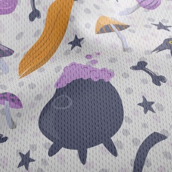 Witch Broom Crow Athletic Mesh Flat Back