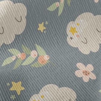 Shy Cloud Flowers Standard Corduroy