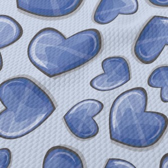 3D Cute Heart Birdseye Piqué