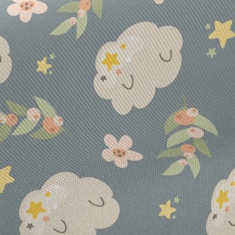 Shy Cloud Flowers Twill