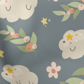Shy Cloud Flowers Stretch Ponte