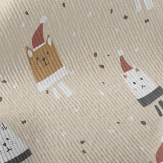 Sad Cat In Santa Hat Standard Corduroy