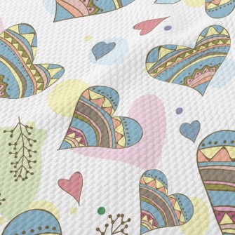 Ethnic Style Love Birdseye Piqué