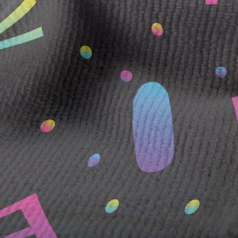 Fluorescent Color Love Text Terry