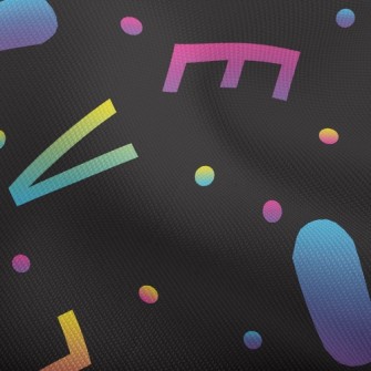 Fluorescent Color Love Text Dobby