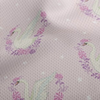 Beautiful Wreath Of Swans Athletic Mesh Flat Back