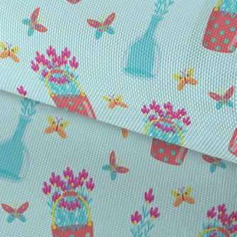 Pretty Flower Potted Plants Waterproof Oxford