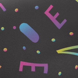 Fluorescent Color Love Text Twill
