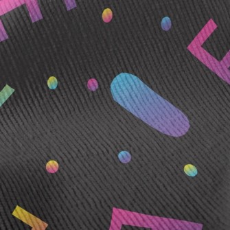 Fluorescent Color Love Text Standard Corduroy