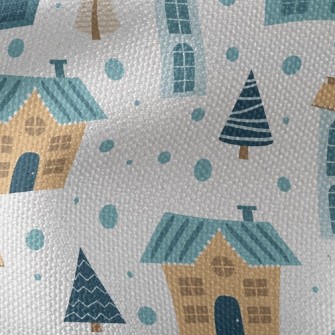 Retro Small Town Waterproof Canvas