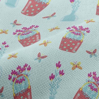 Pretty Flower Potted Plants Performance Linen