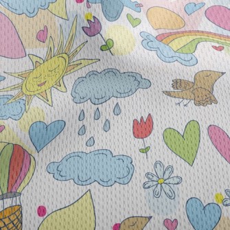 Beautiful Fairy Tale Sky Athletic Mesh Flat Back