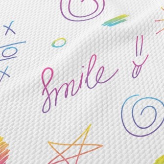 Funny Graffiti Text Birdseye Piqué