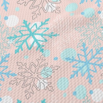Christmas Snowflakes Birdseye Piqué