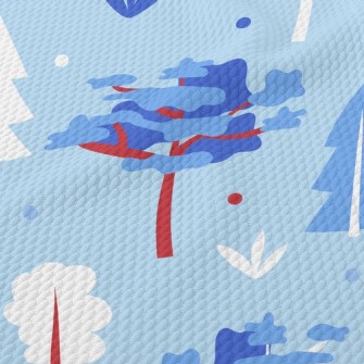 Cool Forest Trees Birdseye Piqué