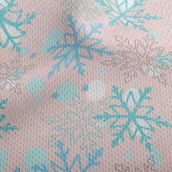 Christmas Snowflakes Athletic Mesh Flat Back