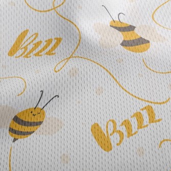 Cute Flying Bee Athletic Mesh Flat Back