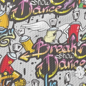 Hip Hop Personality Graffiti Birdseye Piqué