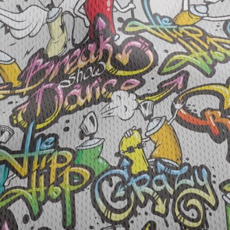 Hip Hop Personality Graffiti Athletic Mesh Flat Back