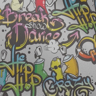 Hip Hop Personality Graffiti Chiffon