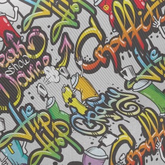Hip Hop Personality Graffiti Twill