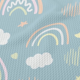 Fairy Sky Rainbow Birdseye Piqué