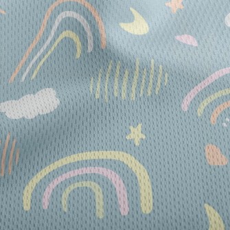 Fairy Sky Rainbow Athletic Mesh Flat Back