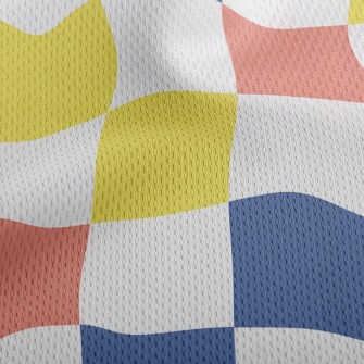 Colorful Arrangement Grid Athletic Mesh Flat Back