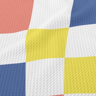 Colorful Arrangement Grid Birdseye Piqué