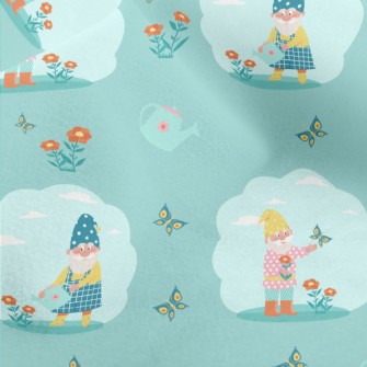 Gnome Planting Garden Micro Fleece