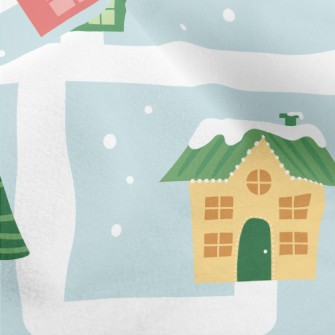 Cozy House In The Snow Micro Fleece