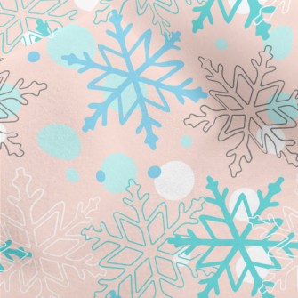 Christmas Snowflakes Micro Fleece