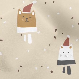 Sad Cat In Santa Hat Micro Fleece