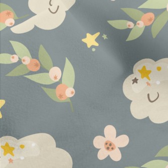 Shy Cloud Flowers Micro Fleece