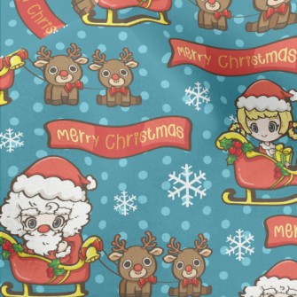 Christmas Girl Giving Gifts Micro Fleece