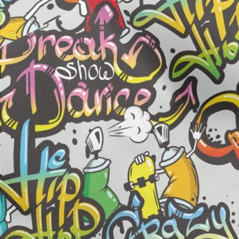 Hip Hop Personality Graffiti Micro Fleece