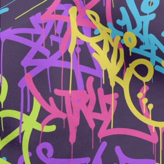 Casual Street Graffiti Micro Fleece