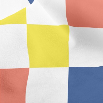 Colorful Arrangement Grid Micro Fleece