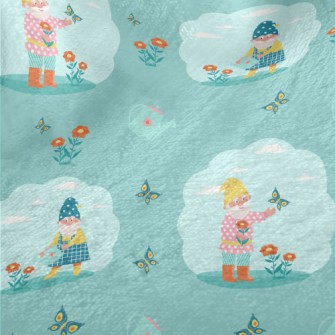 Gnome Planting Garden Minky