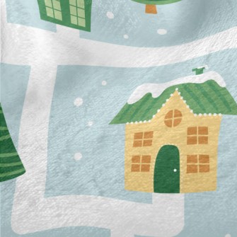 Cozy House In The Snow Minky