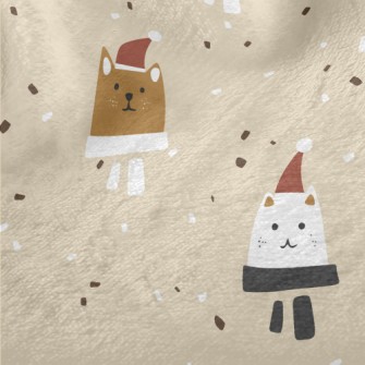 Sad Cat In Santa Hat Minky