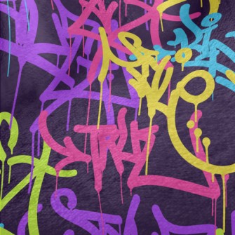 Casual Street Graffiti Minky