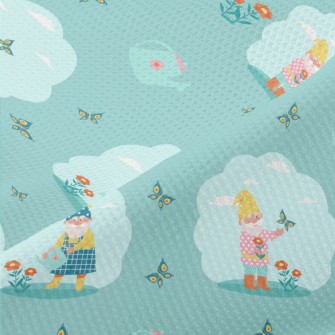 Gnome Planting Garden Piqué