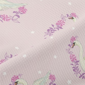 Beautiful Wreath Of Swans Piqué