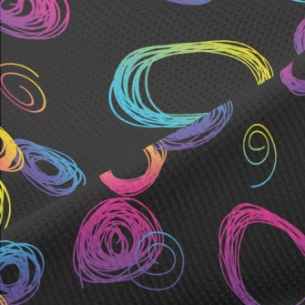 Fluorescent Gradient Circle Piqué