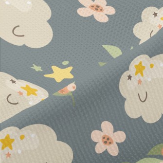 Shy Cloud Flowers Piqué